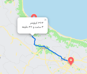 مسیر حمل بار از بندر انزلی به تهران